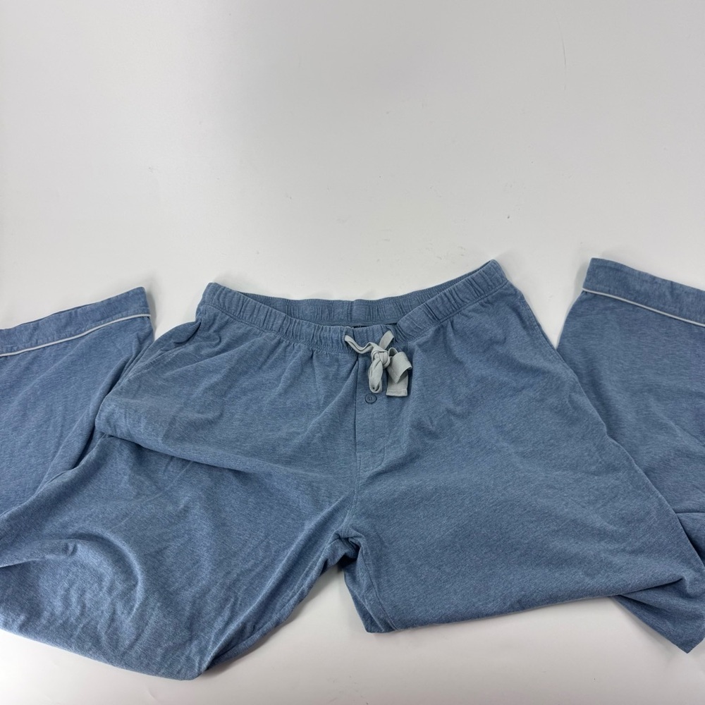 Men's Light Blue Drawstring Knit Joggers